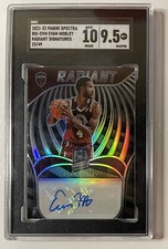 2021-22 Panini Spectra Evan Mobley Rookie Auto /49 Radiant Signatures SGC 9.5 10