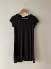 Olivia Rae T-Shirt Dress Tunic Black Size S Super Soft Casual Holiday Beach (37