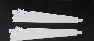 2 Rubbermaid 12.5  Shelf Bracket Double Slot Configuration Closet System Part