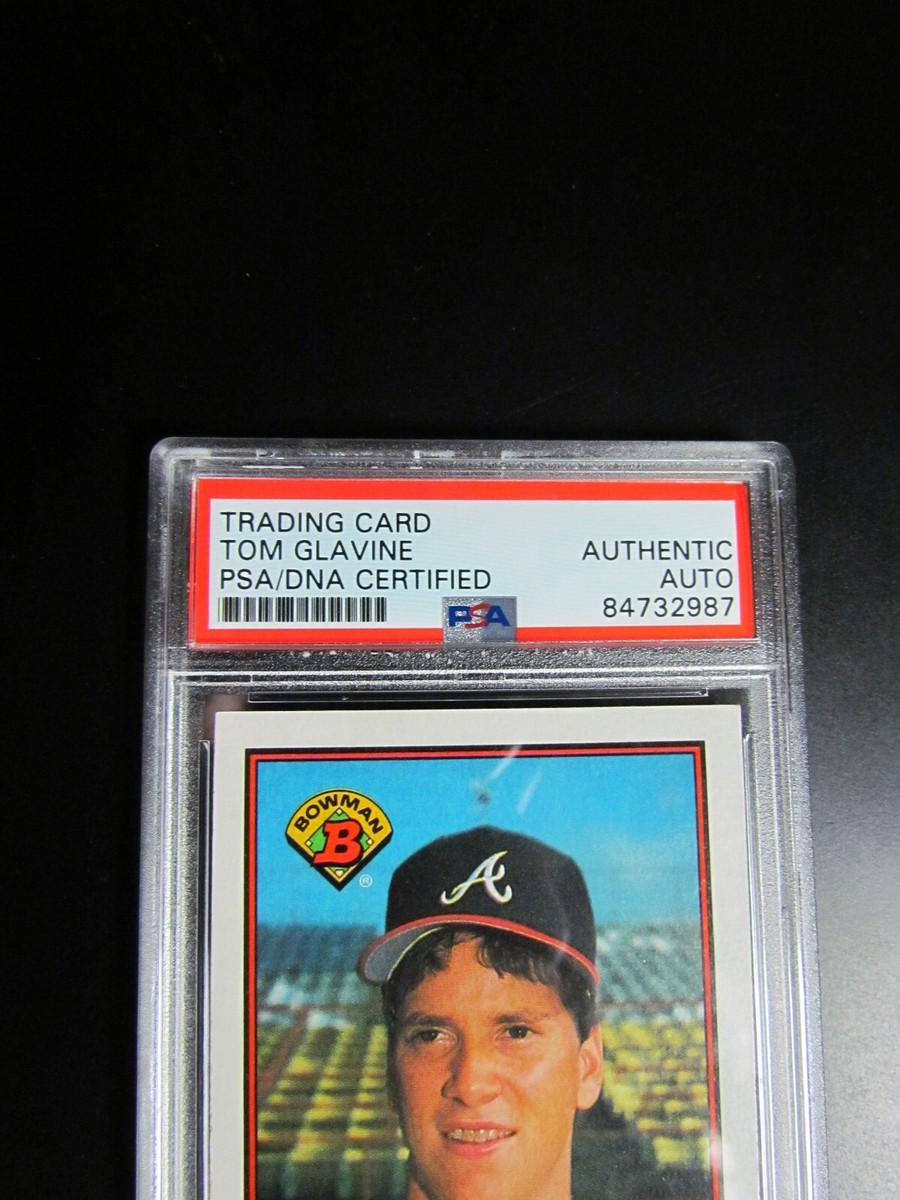 1989 Bowman Tom Glavine Signed Baseball Card PSA Encapsulated | eBay
