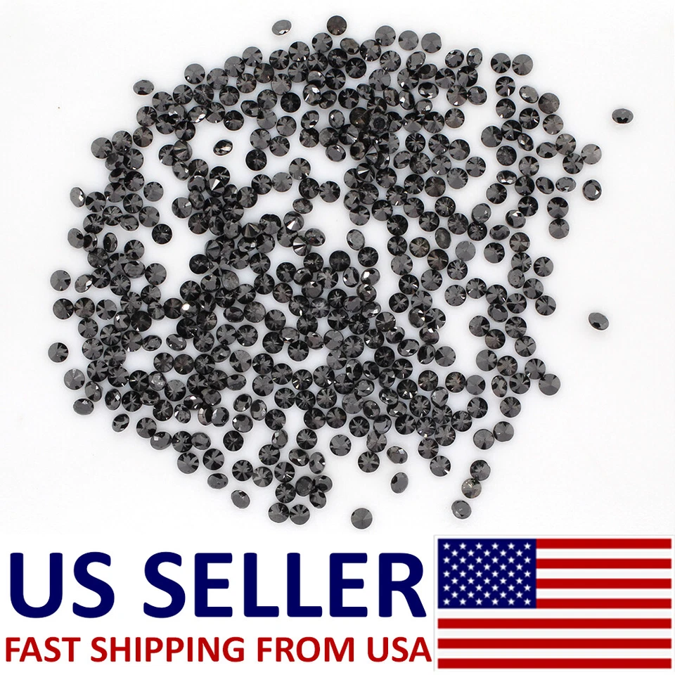Diamante Suelto Natural Redondo Color Negro I3 Claridad 100 Piezas Foto 3 de 4