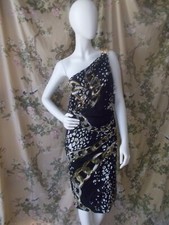 David Meister  Dress with Chain Shoulder Accent It's a Stunner  NEW 