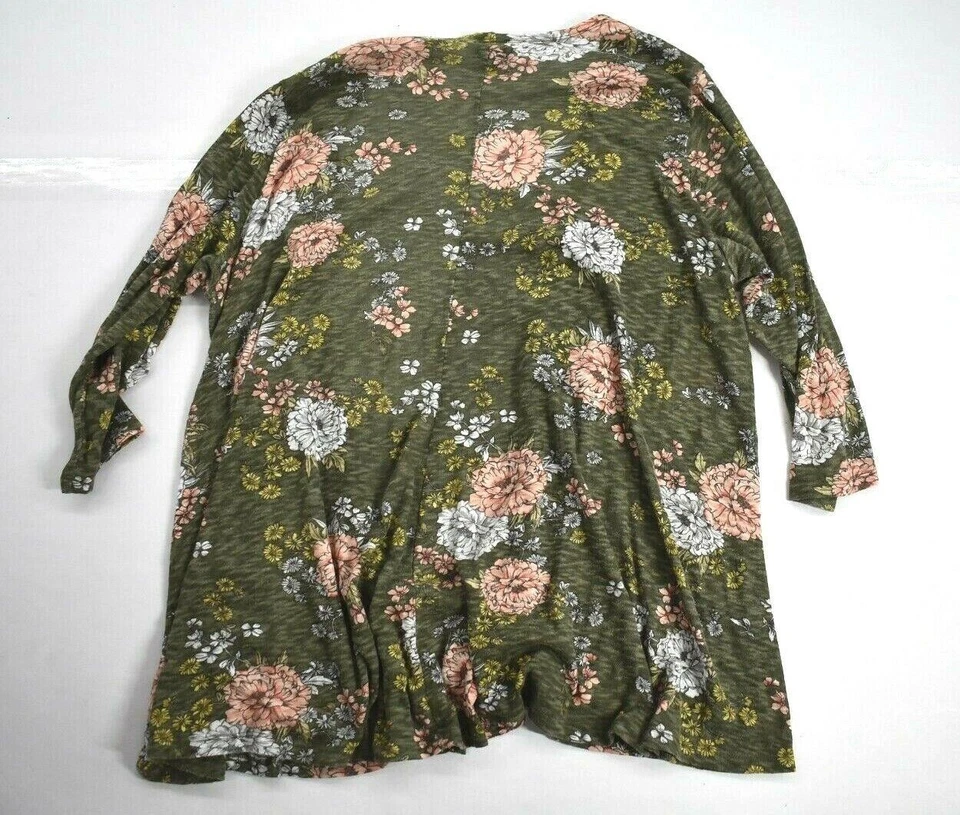 Lote De 3 Mono Cárdigan Tórrido Para Mujer Cuello Redondo Pierna Recta Frente Abierto 3 Foto 3 de 4