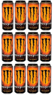 12 Dosen Monster Energy Nitro Cosmic Peach a 0,5 L inkl. EINWEGPFAND