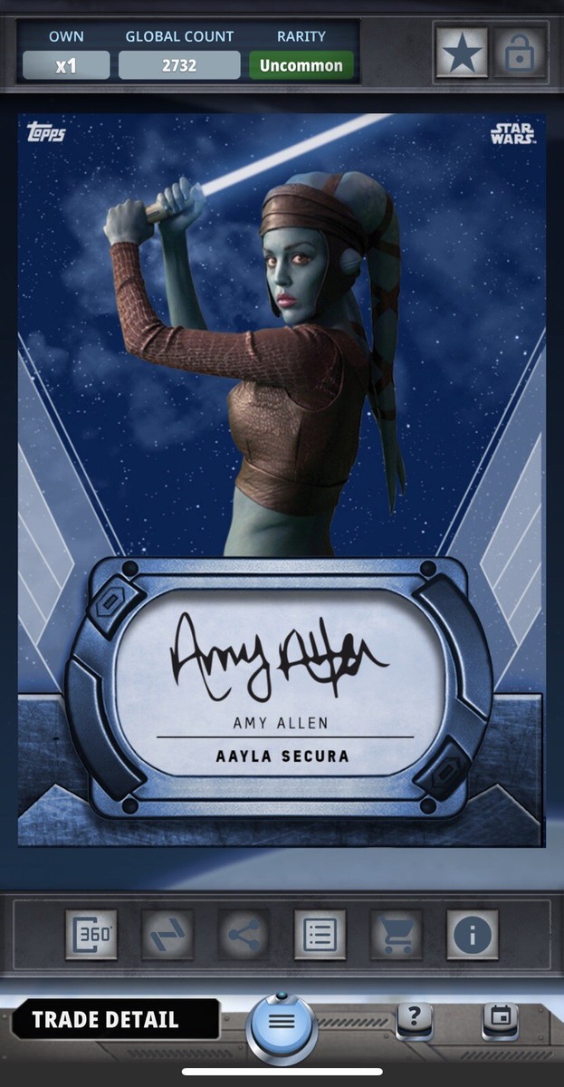 🔥DIGITAL🔥AAYLA SECURA Topps 2016 Star Wars Card Trader