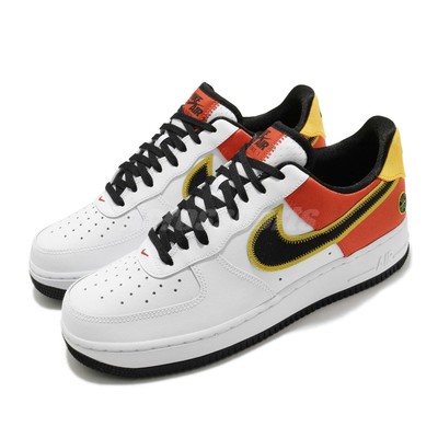 Nike Air Force 1 07 LV8 AF1 Rayguns White Black Orange Flash Men Shoe  CU8070-100 | eBay