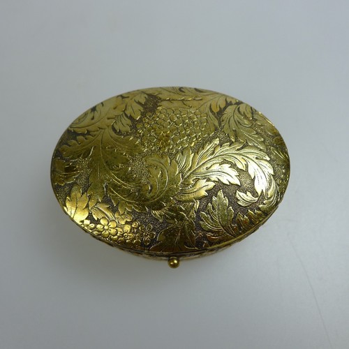 Jewelry Box Oval Bronze 6 x 4.5 x 3 cm - Picture 2 of 5