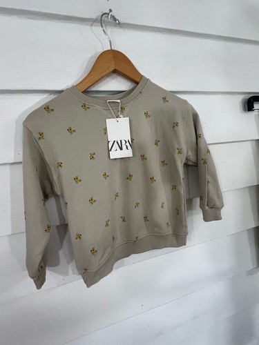 New ZARA Kids Girls Floral Sweatshirt Pullover leggings Set Size 4 5 years Y809B - Picture 4 of 24
