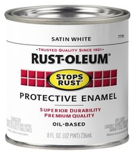 Rust Oleum Stops Rust Satin White Brush On Protective Enamel Paint 8 Fl Oz Rust Oleum Stops Rust Satin White Brush On Protective Enamel Paint 8 Fl Oz