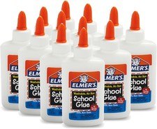 Liquid School Glue, Slime Craft, Safe and Non-Toxic, Washable, White, 4 Ounces