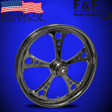 Black Chrome Harley Touring 21" Front Wheel * 3 Shot * *Made in the USA*