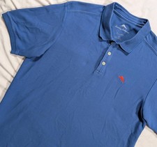 Tommy Bahama The Emfielder IslandZone Supima Short Sleeve Polo Blue Men's Size L