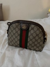 Gucci Ophidia GG Monogram Stripe Shoulder Bag Gold Hardware Women  s Designer