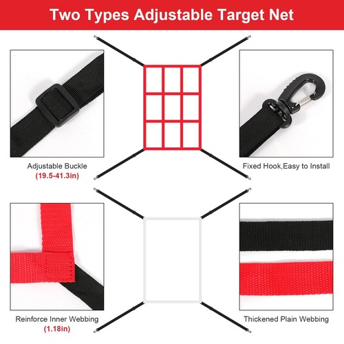 2Pcs Adjustable Strike Zone Target Net, 13.5x21.5in for Baseball & Softball, ... - Picture 2 of 6