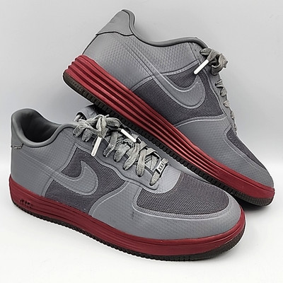 Nike Lunar Force 1 Fuse QS Size 10.5 Cool Grey Team Red 573980-002  2012