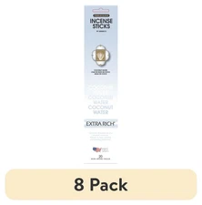 (8 pack) Extra Rich Incense Sticks, Coconut Water Fragrance  20 Count 