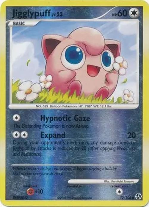 Jigglypuff - 72/106 - Pokemon Great Encounters Reverse Holo Rare LP