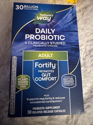 Nature's Way Fortify Extra Strength Adult Daily Probiotics 30Ct EXP 07/2026