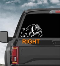 Bulldog car decals, left and right facing, dog lover gift, dog themed sticker,