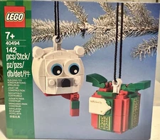 LEGO 40494 Christmas Polar Bear & Gift Pack Ornaments RETIRED Brand NEW Sealed
