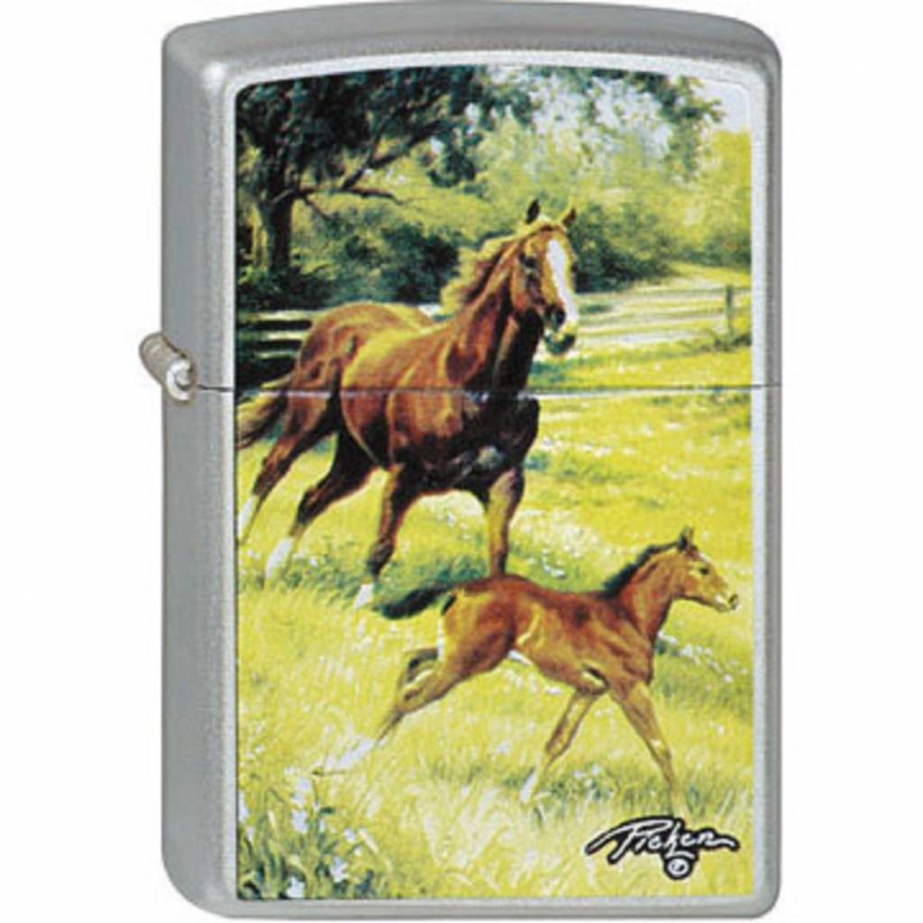 Lighter Zippo Linda Picken Running Horses