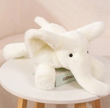 White Elephant 17" Pillow Stuffed Animal Plush Toys Toddler Doll Kids Gifts