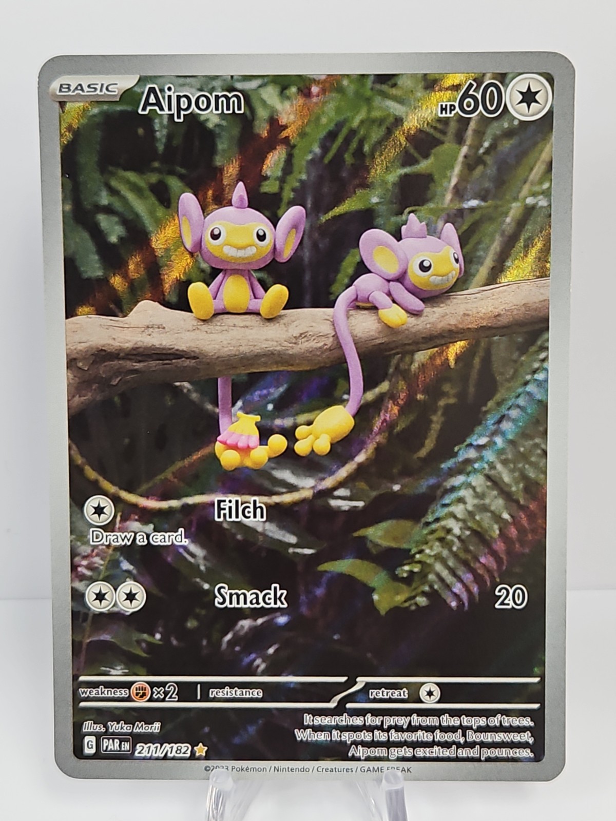 Pokémon TCG Aipom 211/182 Illustration Rare Paradox Rift NM