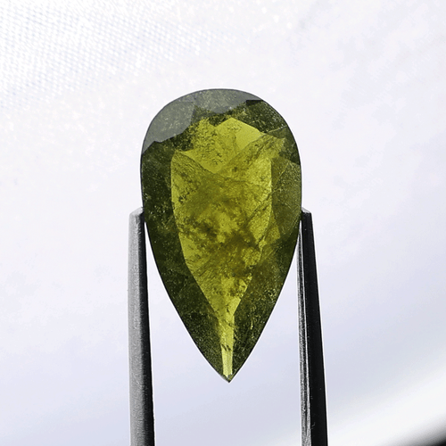 4.05 Cts Natural Peridot Olive Green 16x9mm Pear Faceted Cut Untreated Gemstone - Picture 2 of 16