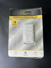Defiant 15 Amp 4-Hour Indoor In-Wall Push Button Countdown Timer Switch, White