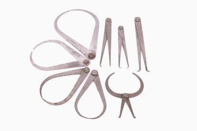 Set of 8 Working Calipers Some Moore & Wright Sheffield