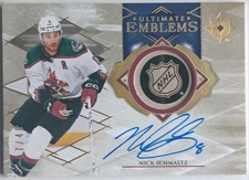 2023-24 Ultimate Emblems Gold Auto Nick Schmaltz /49 Coyotes Mammoth