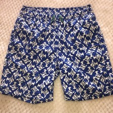 J. Crew Boys 14 Original Crewcuts Swim Trunks Shorts Blue Fish Swimwear Summer
