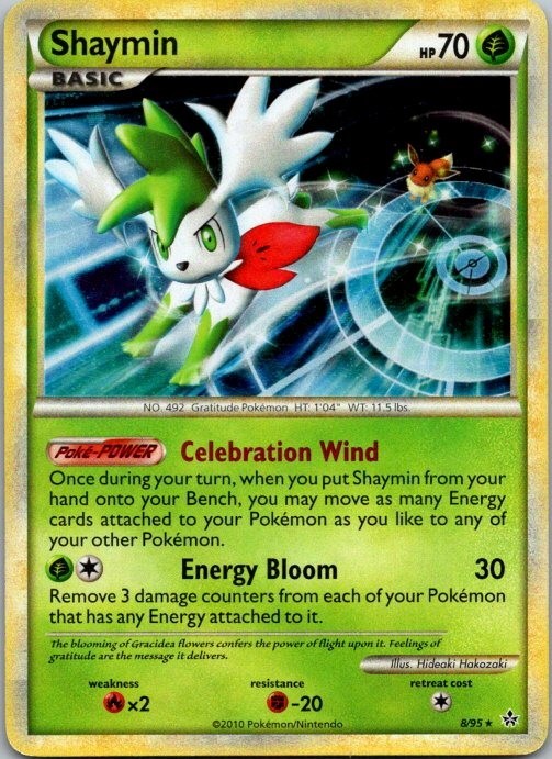 Pokémon TCG: Shaymin Unleashed 8/95 Holo LP