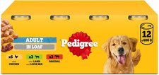 Pedigree Adult Dog Wet Food Can, Mixed Selection in Loaf, 12X400G 3.79 per kilo