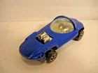 Vintage 1967 Hot Wheels Redlines Scale Model Toy Car Silhouette Blue U.S.A