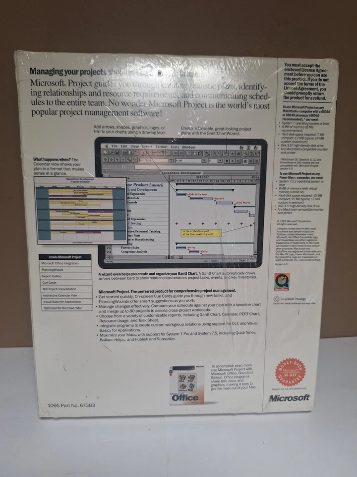 Microsoft Project 4.0 - Mac Edition Brand New Sealed N.O.S Vintage Software - Image 2 of 4
