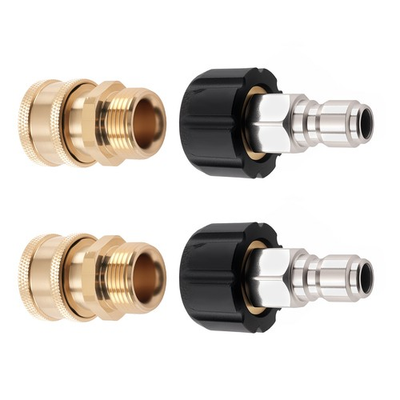 #ad 3 8quot; Quick Connect to M22 14 Brass Adapter for Pressure Washer Pump 5000PSI $22.75