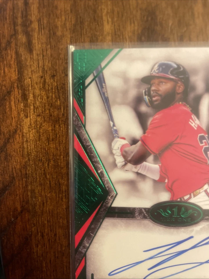 2025 Topps Tier One Michael Harris II Green Foil On Card Auto /49 Atlanta Braves - Image 4 of 4