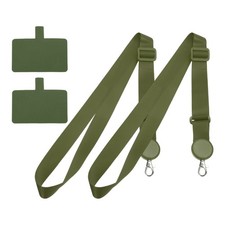 2 Pcs Phone Lanyard Adjustable Crossbody Wrist Neck Strap with Patch Dark Green