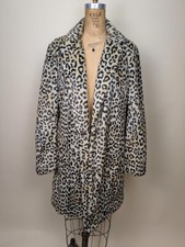 animal leopard print faux fur coat