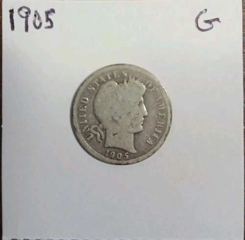 1905 Barber Dime - Good 90% Silver - Free Shipping