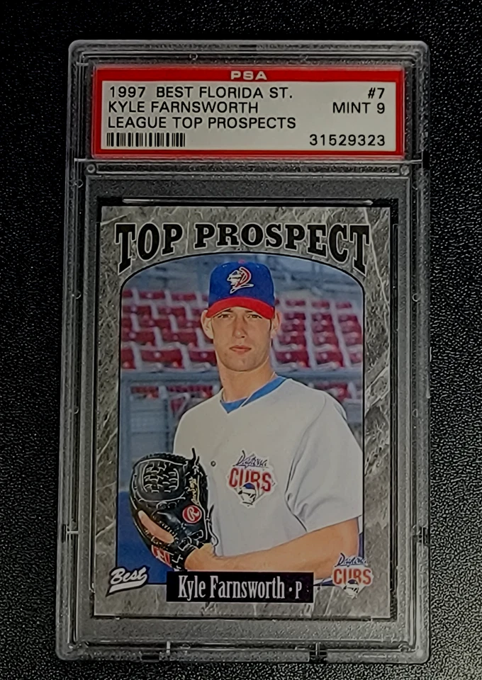 1997 Best Florida St Kyle Farnsworth Chicago Cubs Rookie RC Card PSA 9 Pop 1/1 - Image 2 of 3
