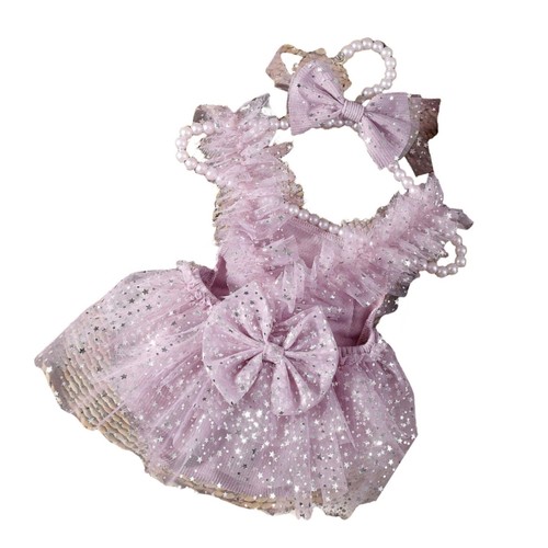 Newborns Photography Tulle Dress with Bowknot and Star for 0-3 Month Baby - Picture 9 of 10