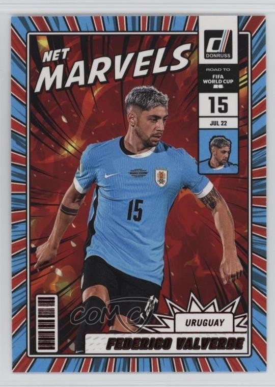 2025 Donruss Road to FIFA World Cup Net Marvels Red Federico Valverde #16 05ol