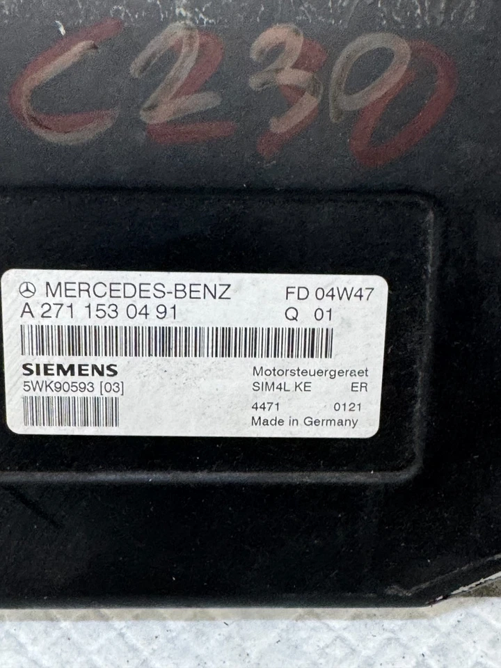 Mercedes-Benz C230 2005 motor unidad de control ECM A 271 153 04 91 OEM (AA 622) Foto 2 de 4