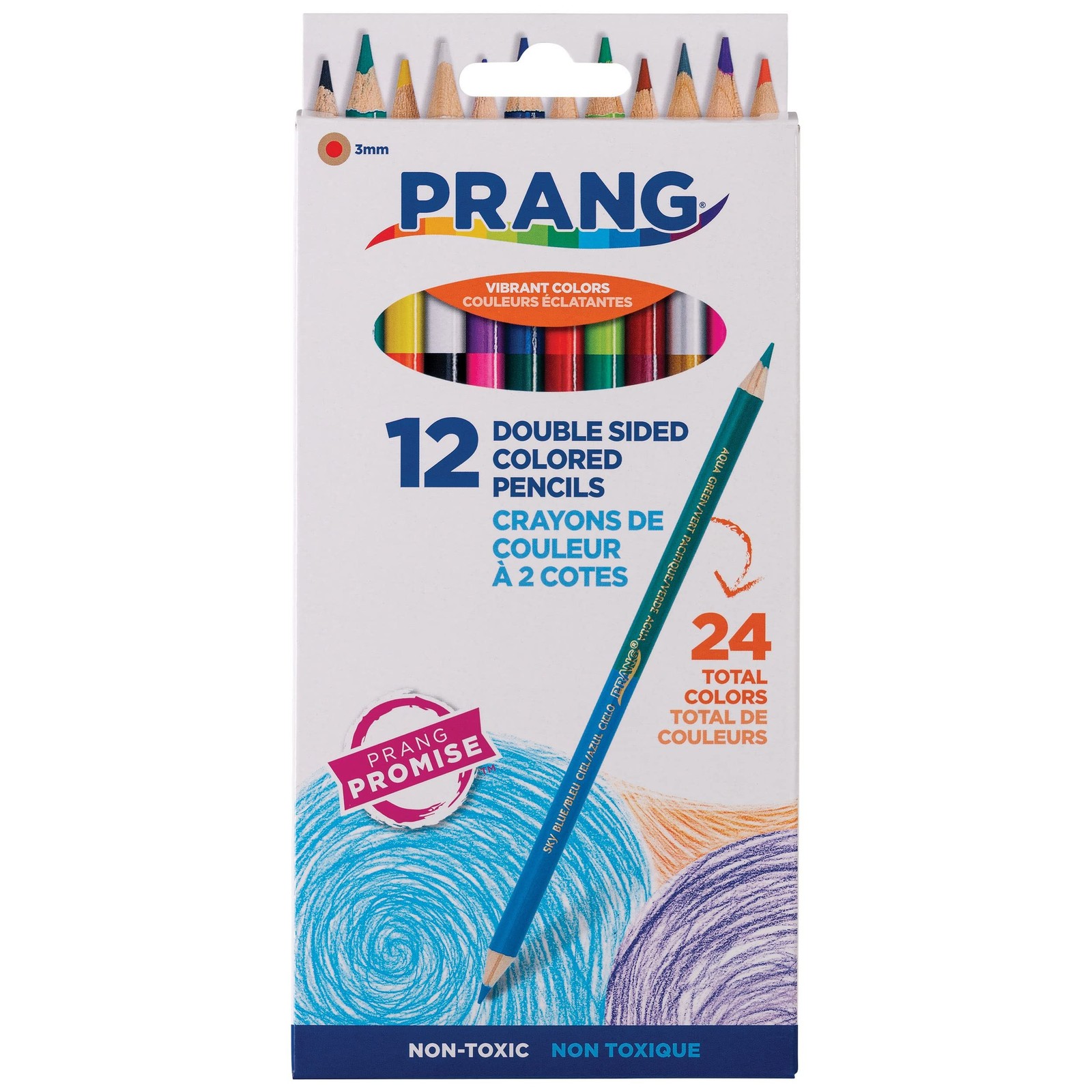 Prang Duo-Colored Pencils, 24 Assorted Colors, 12 Count 12 C
