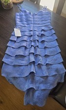 Adrianna Papell Women's Occasions Dress and Jacket Slate Blue, Size 4, #0030