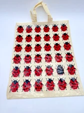 Vintage Ulster Weavers PVC 18" Gusset Tote Bag Ladybug Lady Bug Cute Reusable