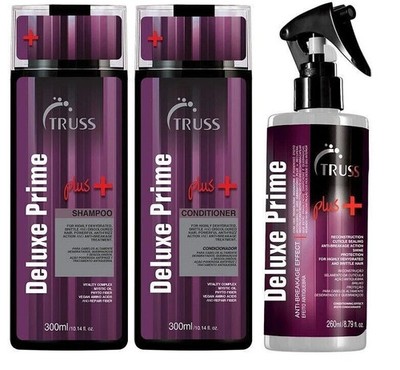 Truss Deluxe Prime Plus+ Shampoo, Conditioner & Treatment Set | Repair & Shine