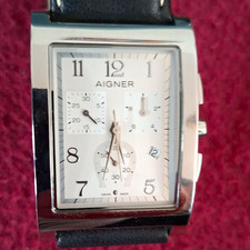 aigner mugello modena a03100 quarz chronograph swiss made edelstahl leder